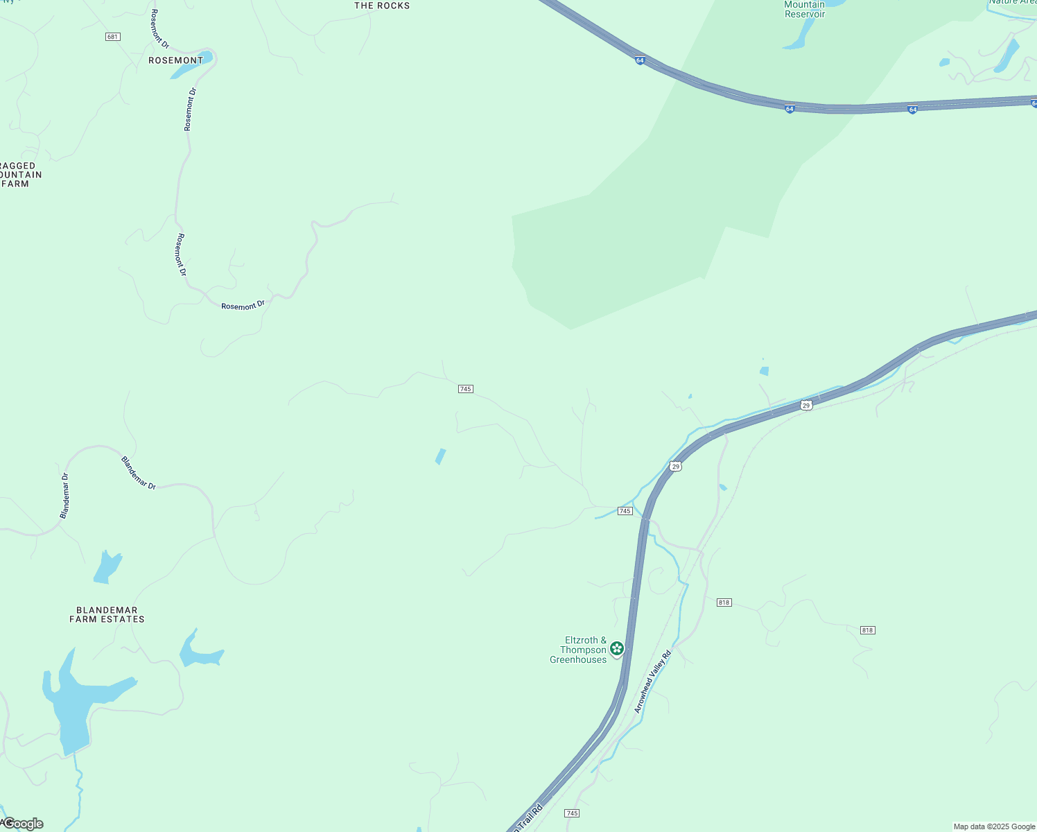 map of restaurants, bars, coffee shops, grocery stores, and more near 2705 Poorhouse Road in Charlottesville