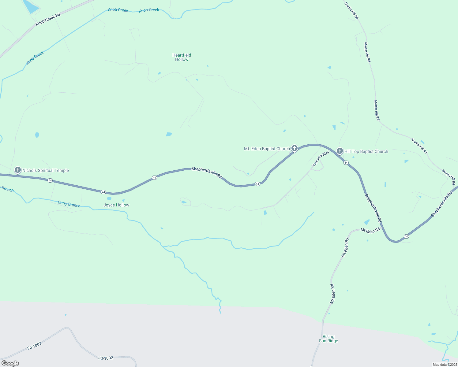 map of restaurants, bars, coffee shops, grocery stores, and more near 6925 Highway 44 in Shepherdsville