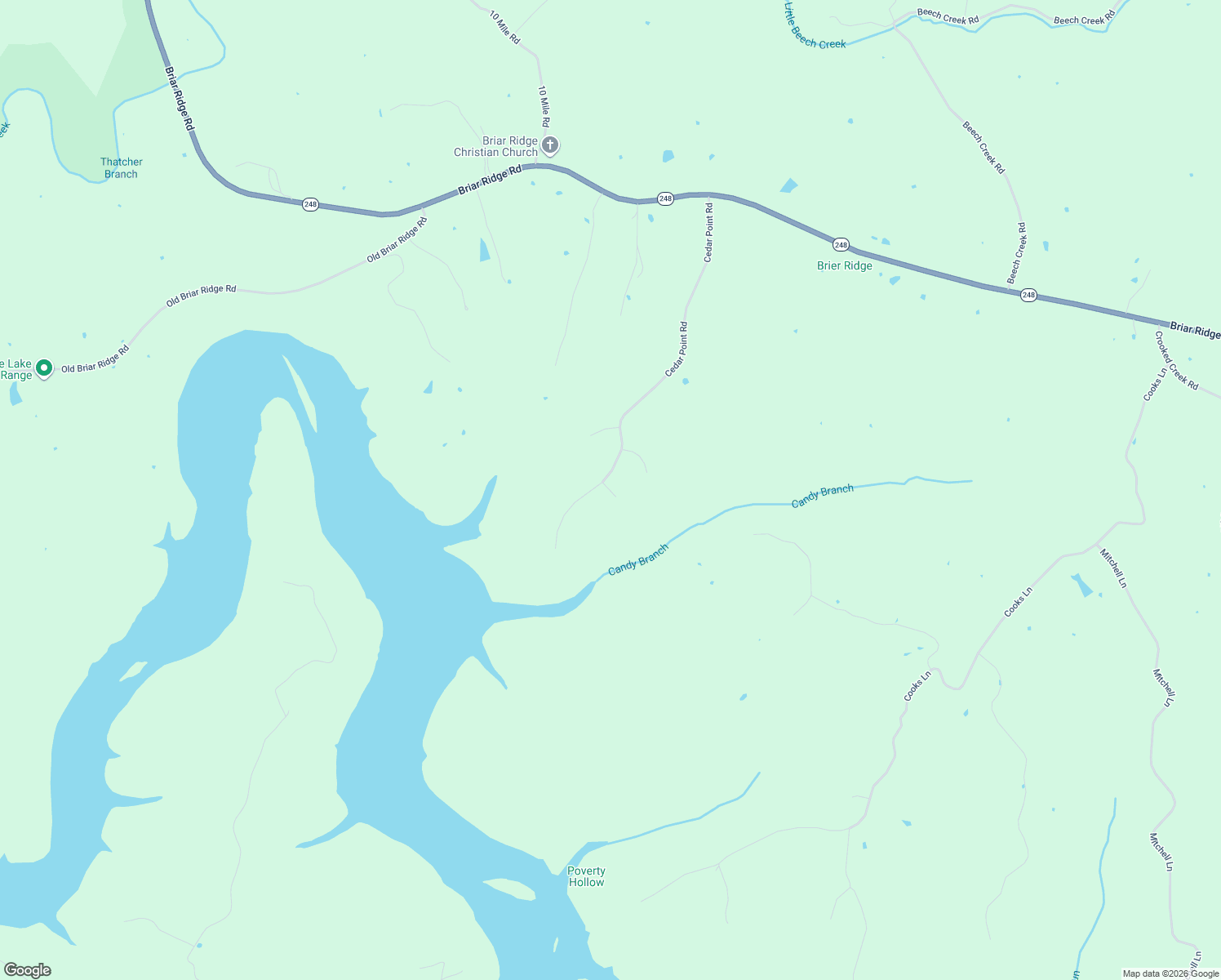 map of restaurants, bars, coffee shops, grocery stores, and more near Cottonwood Court in Spencer County
