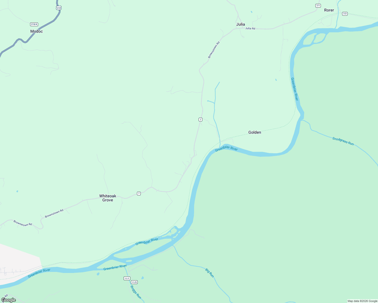 map of restaurants, bars, coffee shops, grocery stores, and more near 2899 Brownstown Road in Renick