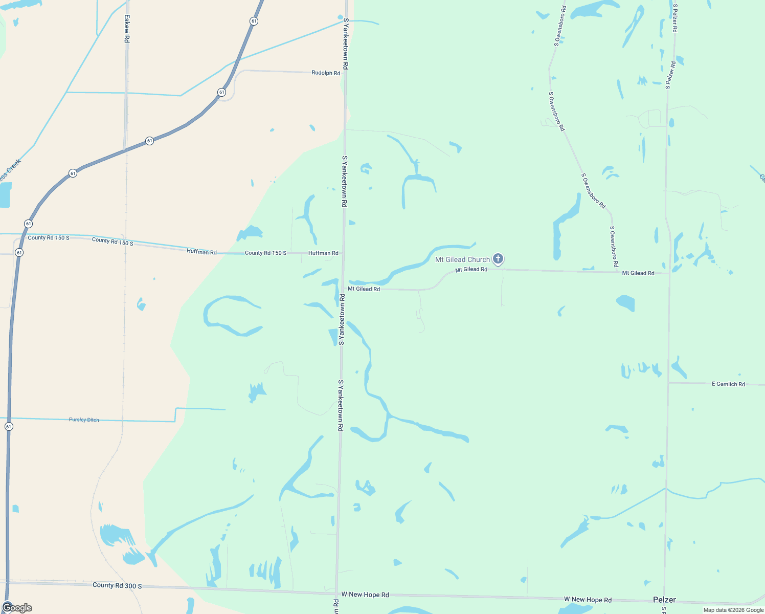 map of restaurants, bars, coffee shops, grocery stores, and more near 1877 Mount Gilead Road in Boonville