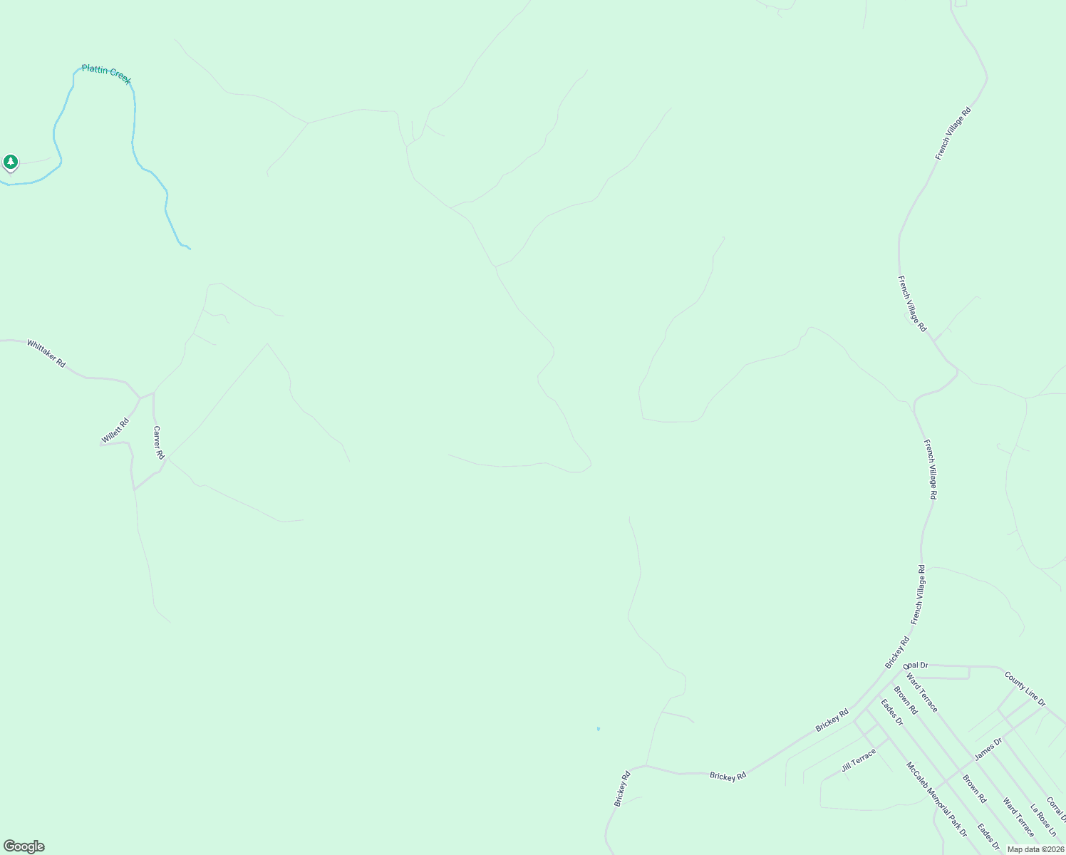 map of restaurants, bars, coffee shops, grocery stores, and more near 5801 Newman Road in French Village