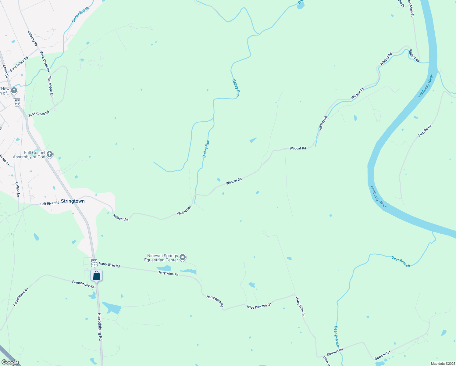 map of restaurants, bars, coffee shops, grocery stores, and more near 1246 Wildcat Road in Lawrenceburg