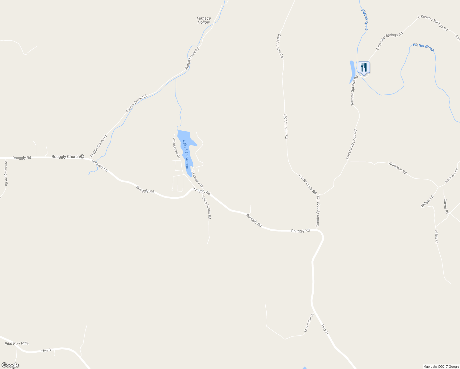 map of restaurants, bars, coffee shops, grocery stores, and more near 4500 Rouggly Road in Valles Mines