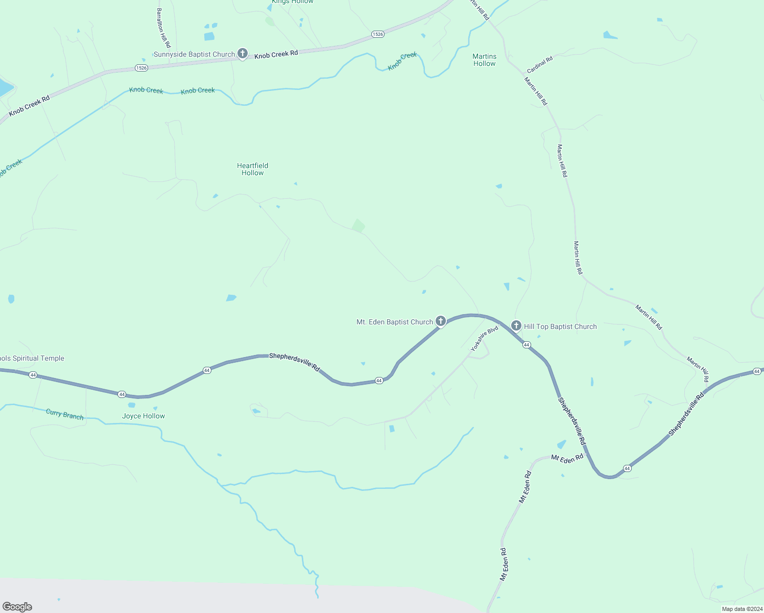 map of restaurants, bars, coffee shops, grocery stores, and more near 357 Hilltop Road in Shepherdsville