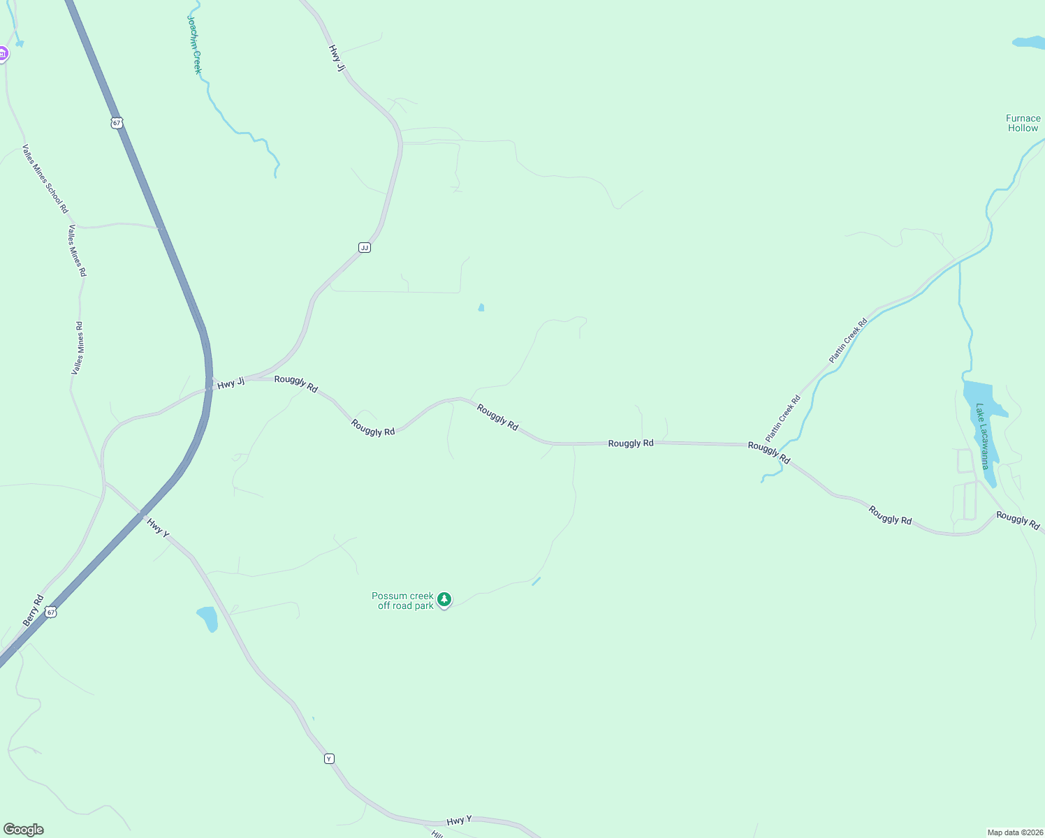 map of restaurants, bars, coffee shops, grocery stores, and more near 3729 Rouggly Road in Valles Mines