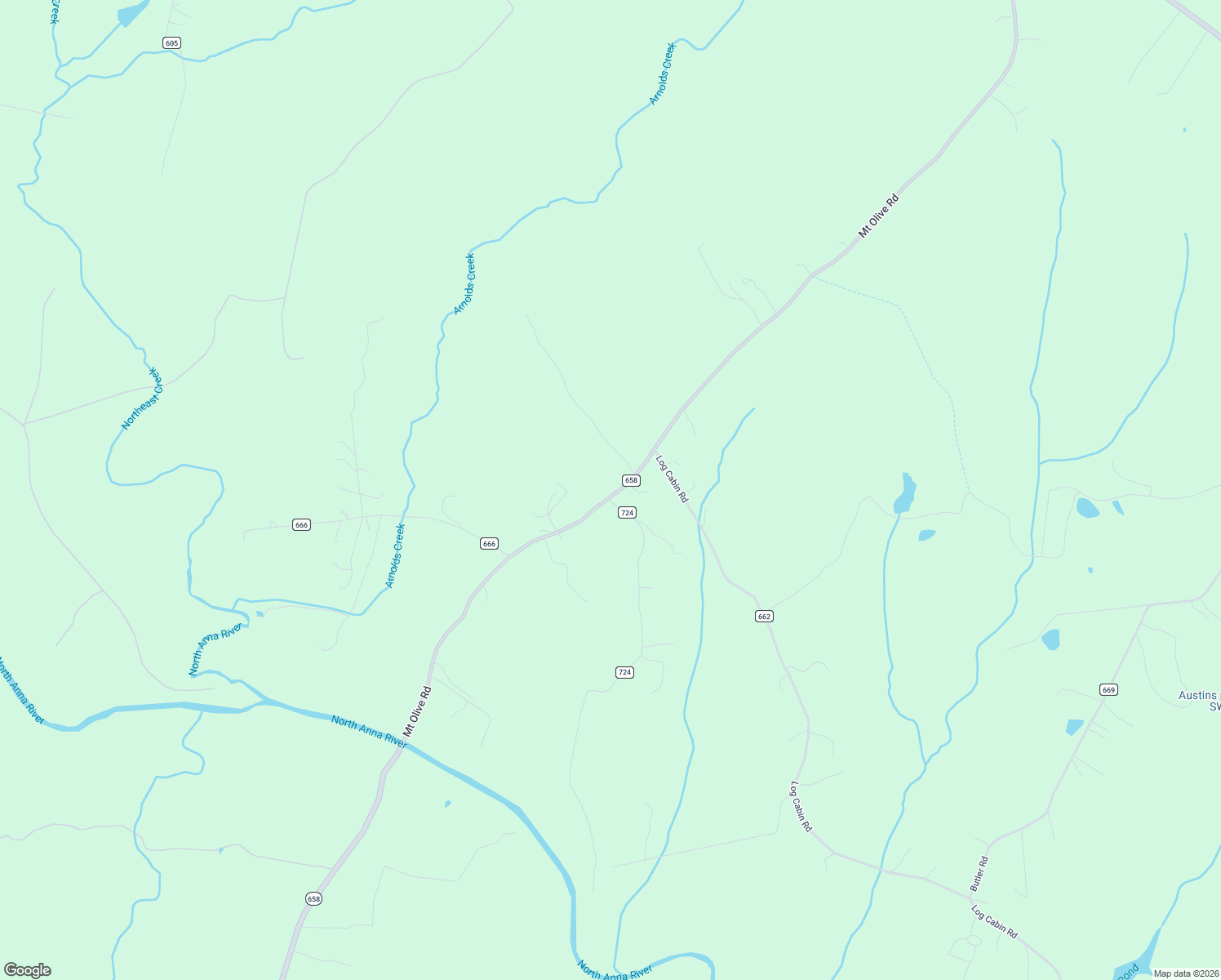 map of restaurants, bars, coffee shops, grocery stores, and more near 2100 Mount Olive Road in Beaverdam