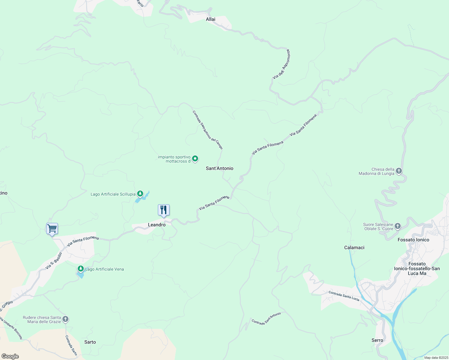 map of restaurants, bars, coffee shops, grocery stores, and more near 5 Contrada Sant'Antonio del Campo in Sant'Antonio