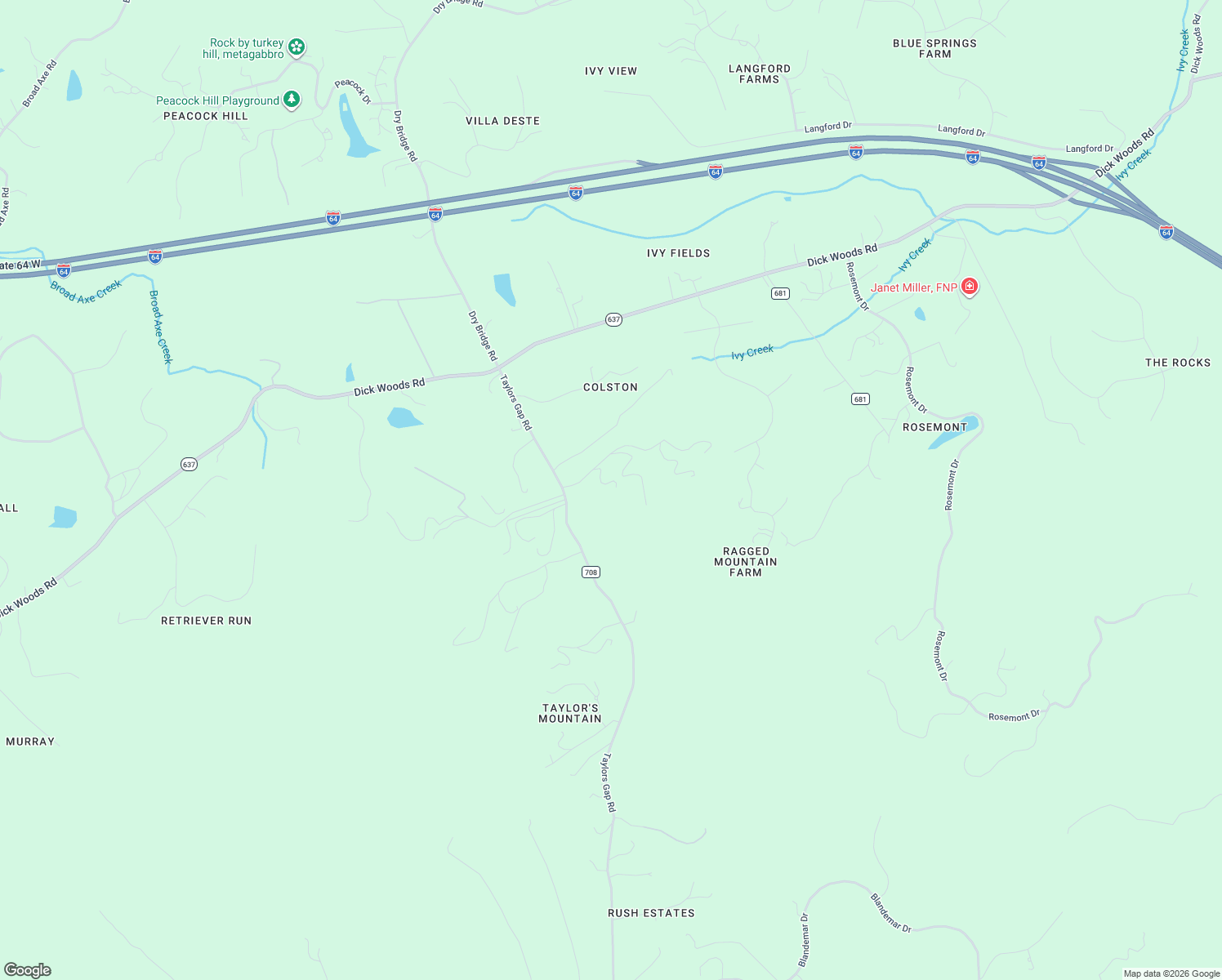 map of restaurants, bars, coffee shops, grocery stores, and more near 3635-3653 Raleigh Mountain Trail in Charlottesville