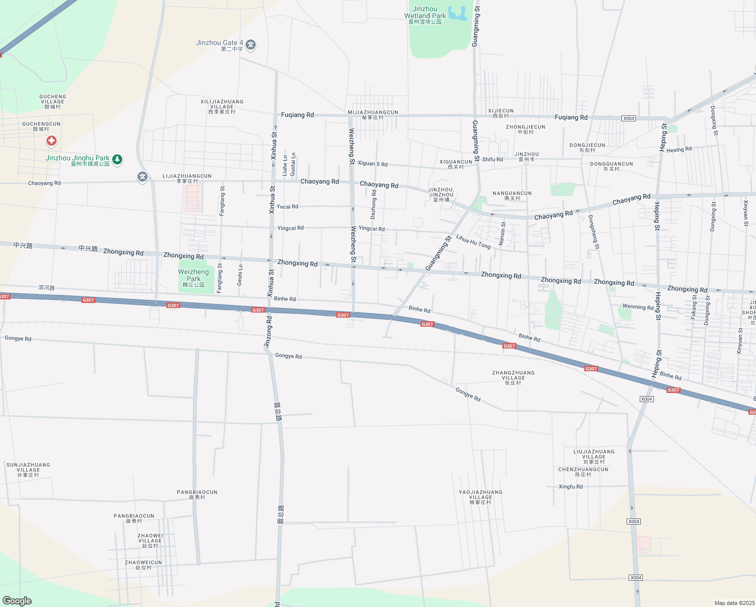 map of restaurants, bars, coffee shops, grocery stores, and more near You Yi Jie in Shi Jia Zhuang Shi