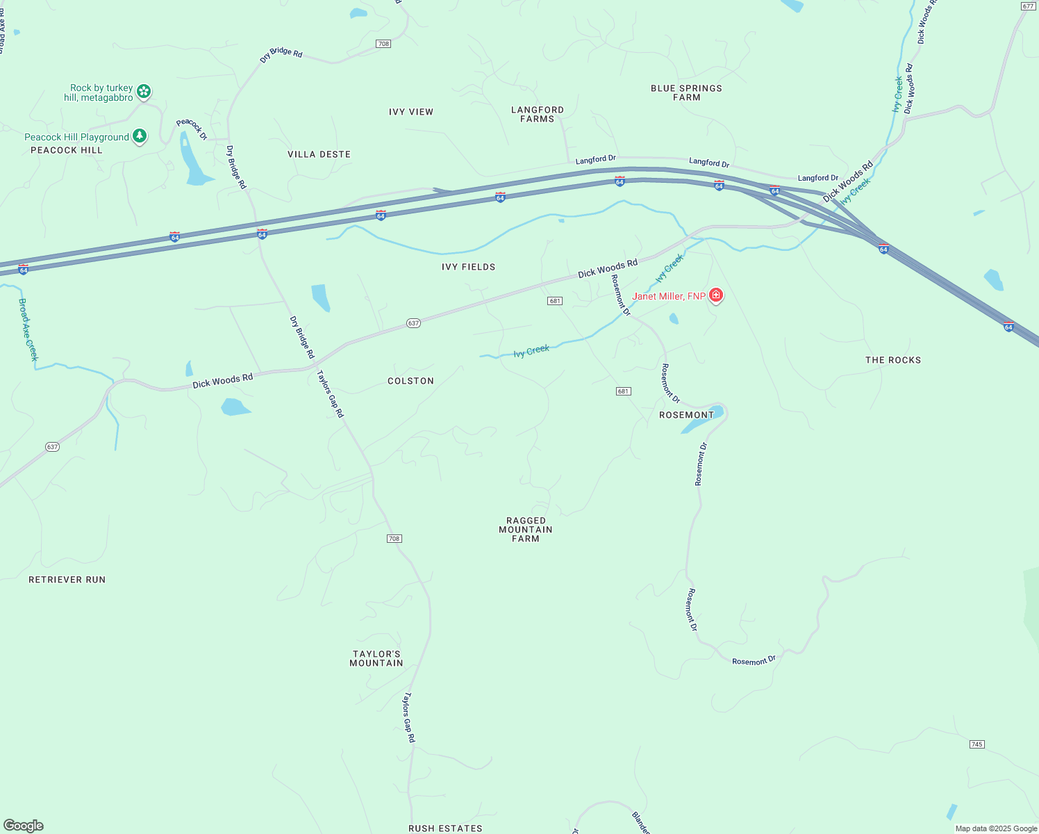 map of restaurants, bars, coffee shops, grocery stores, and more near 622 Ragged Mountain Drive in Charlottesville