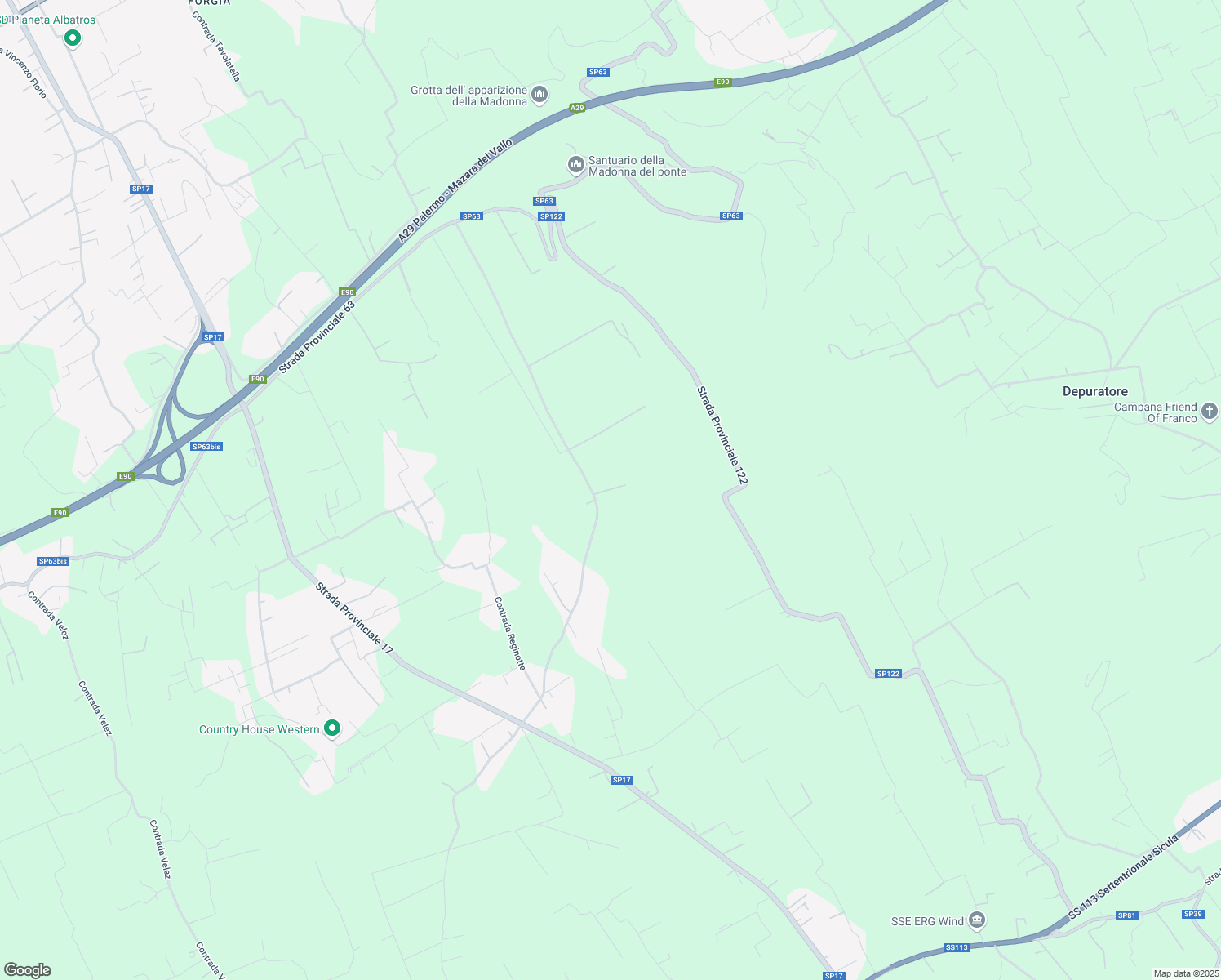 map of restaurants, bars, coffee shops, grocery stores, and more near in Metropolitan City of Palermo