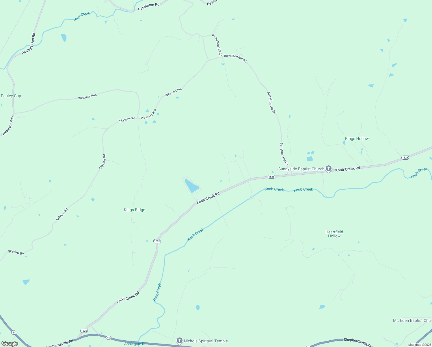 map of restaurants, bars, coffee shops, grocery stores, and more near 1803 Knob Creek Road in Shepherdsville