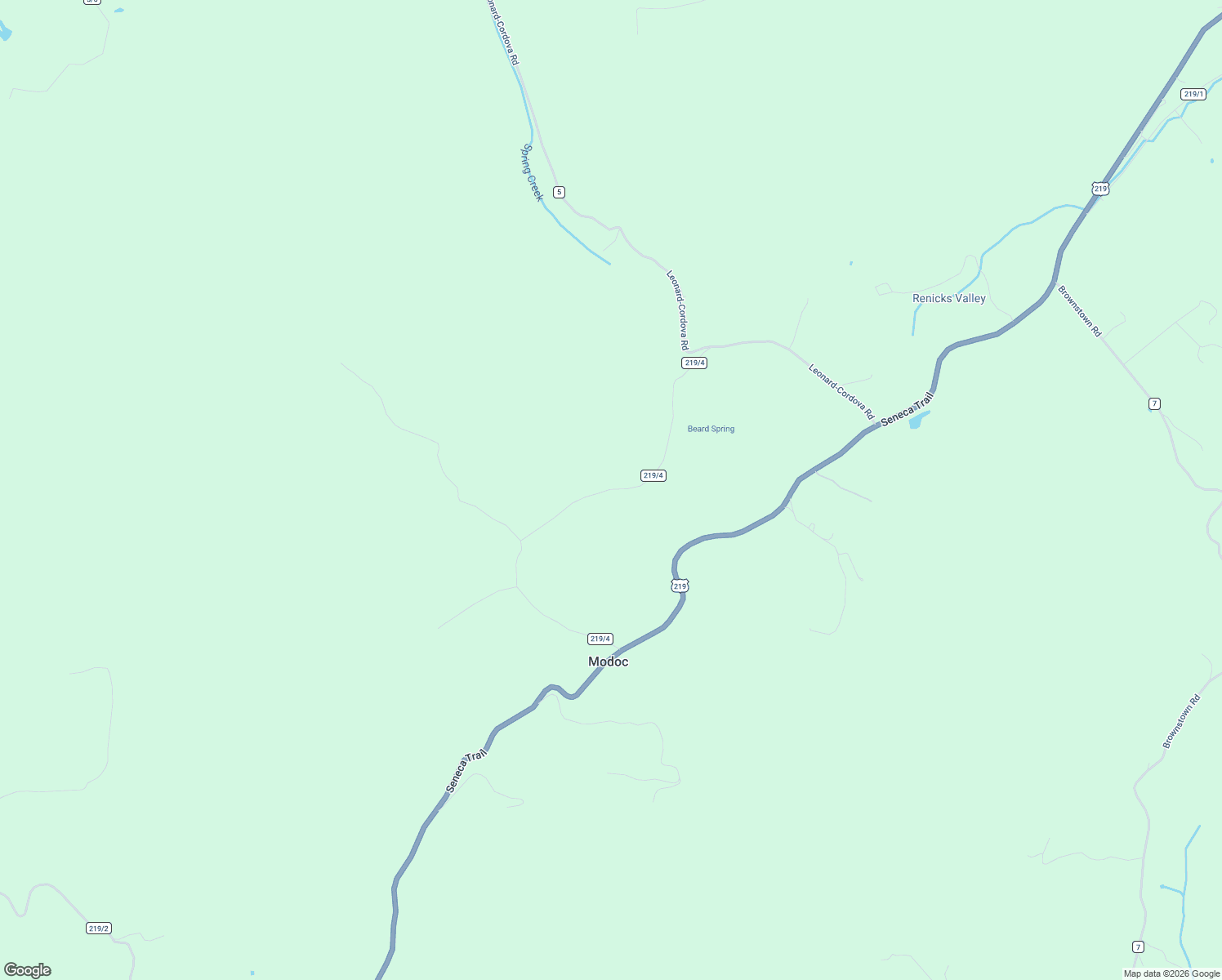 map of restaurants, bars, coffee shops, grocery stores, and more near 862 Modoc Road in Renick