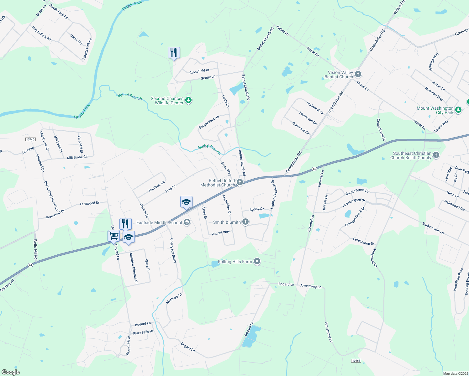 7317 Kentucky 44, Mount Washington KY Walk Score