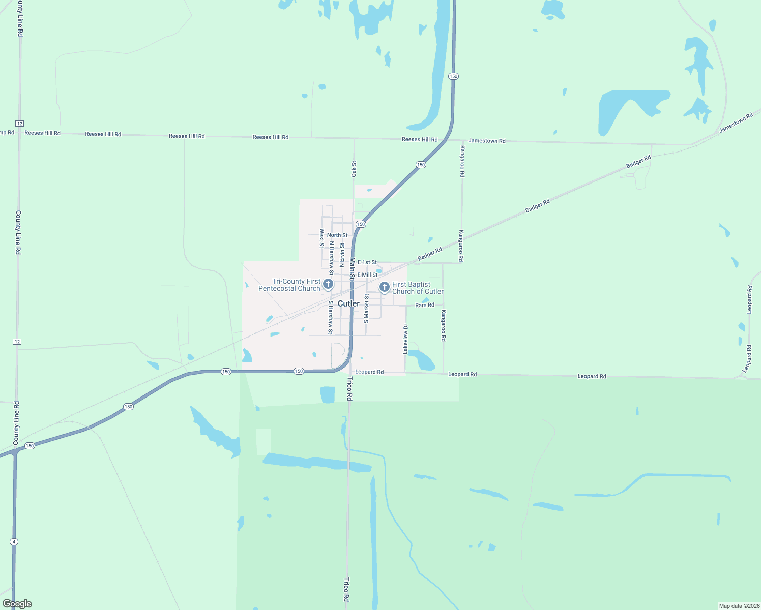map of restaurants, bars, coffee shops, grocery stores, and more near 305 East Hetherington Street in Cutler