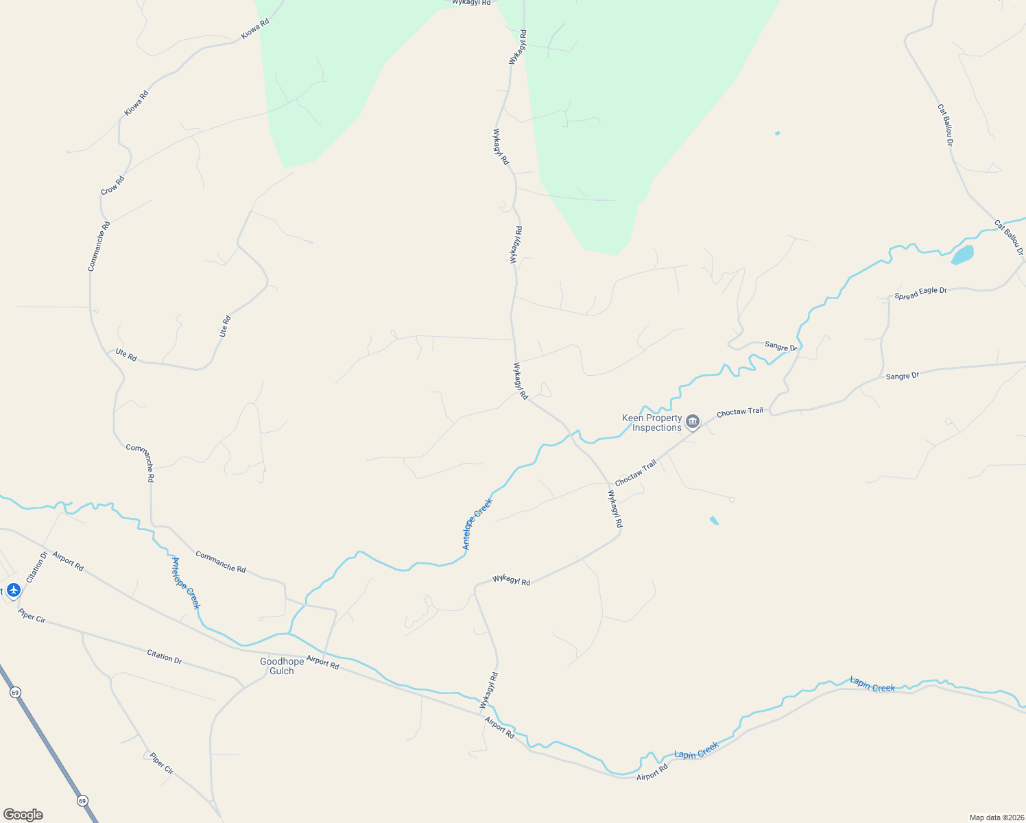 map of restaurants, bars, coffee shops, grocery stores, and more near 50 Shawnee Trail in Westcliffe