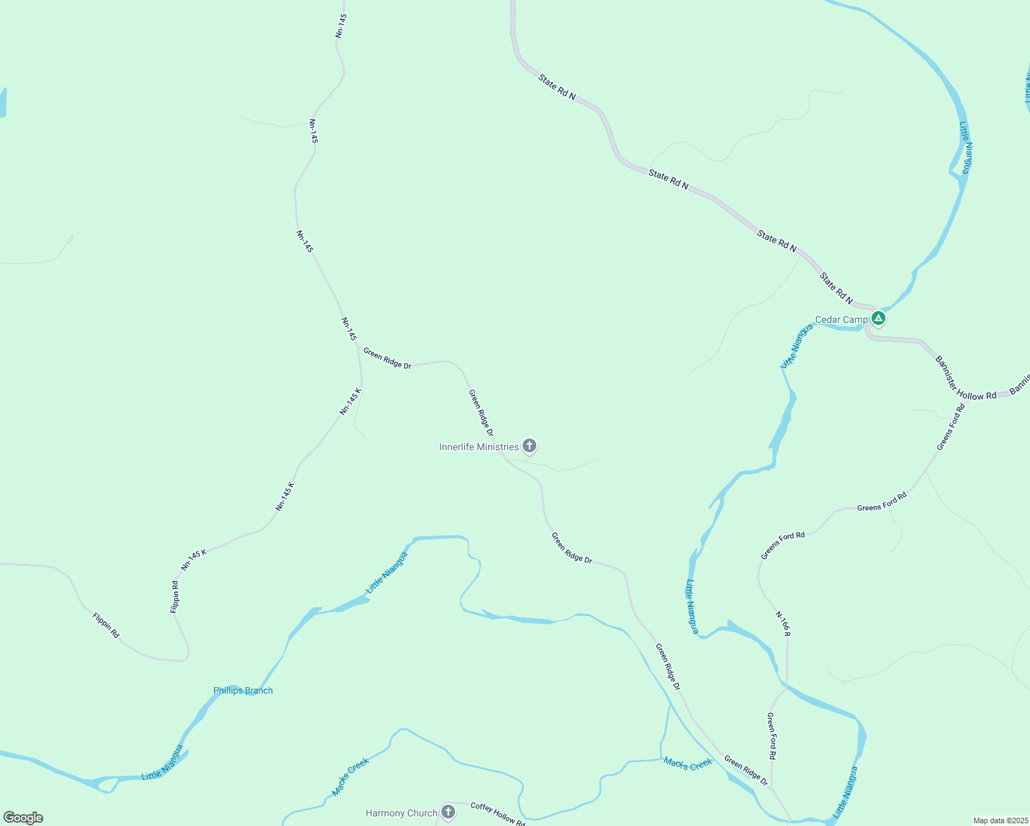 map of restaurants, bars, coffee shops, grocery stores, and more near 2052 Green Ridge Drive in Climax Springs