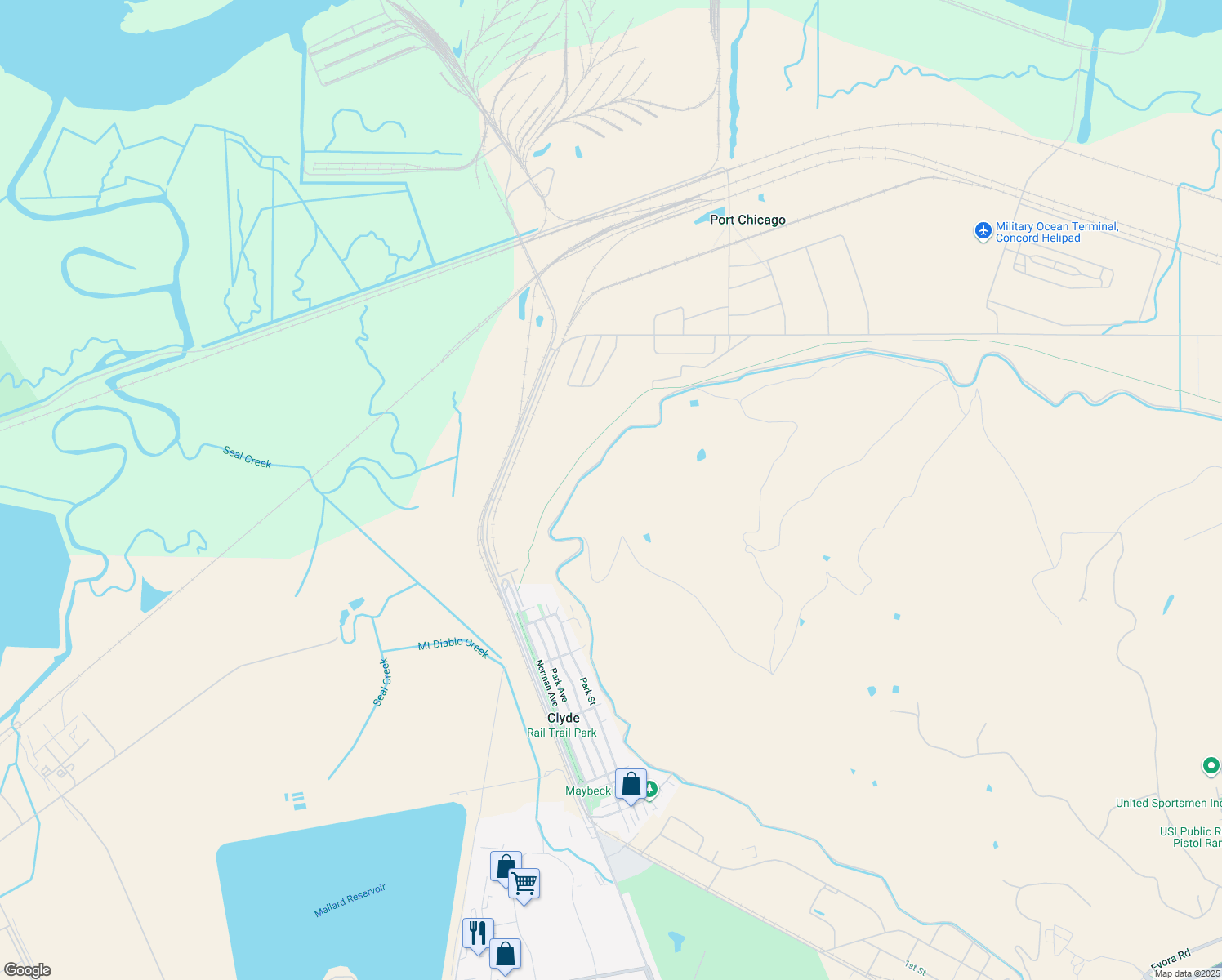 map of restaurants, bars, coffee shops, grocery stores, and more near in Concord