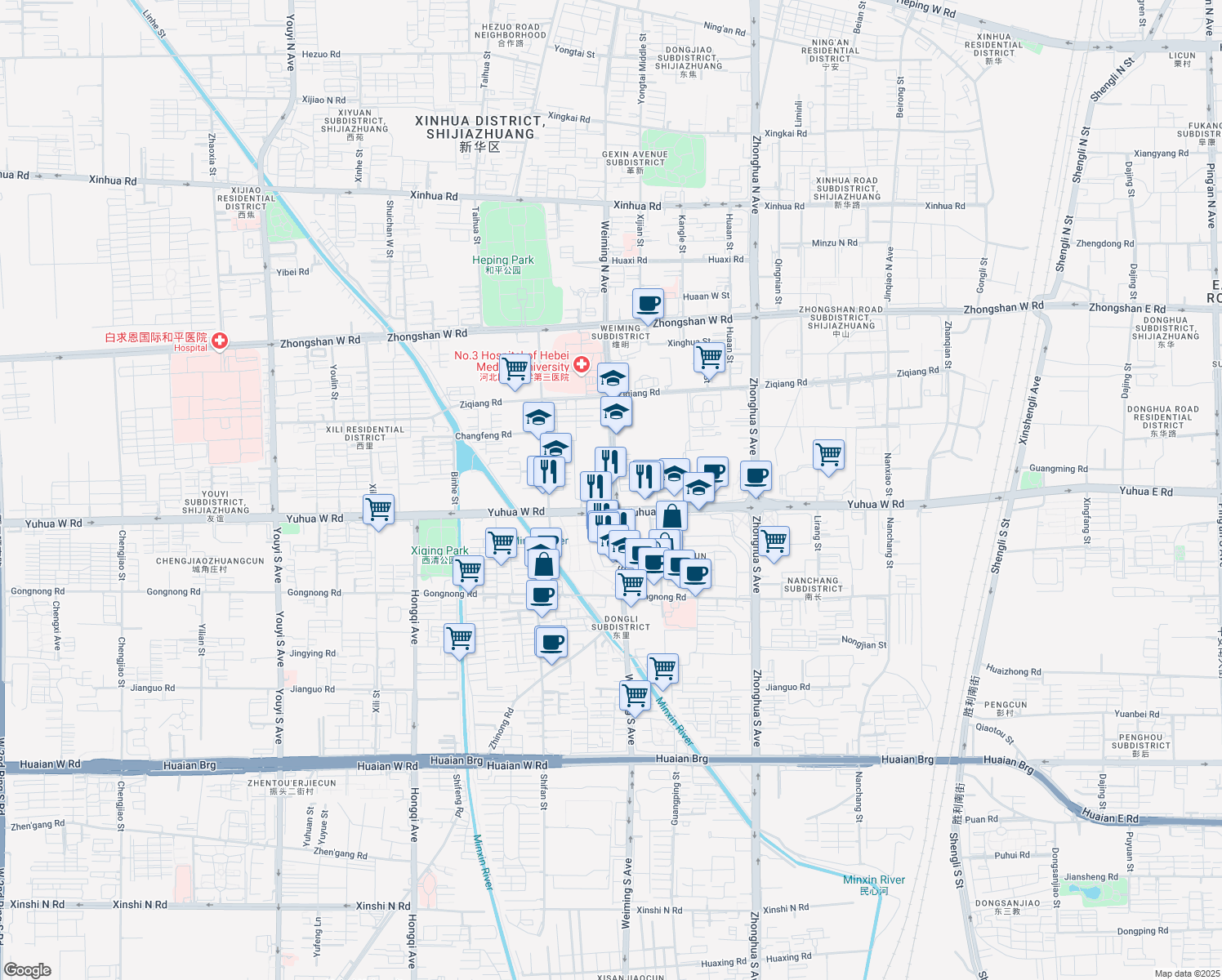 map of restaurants, bars, coffee shops, grocery stores, and more near in 