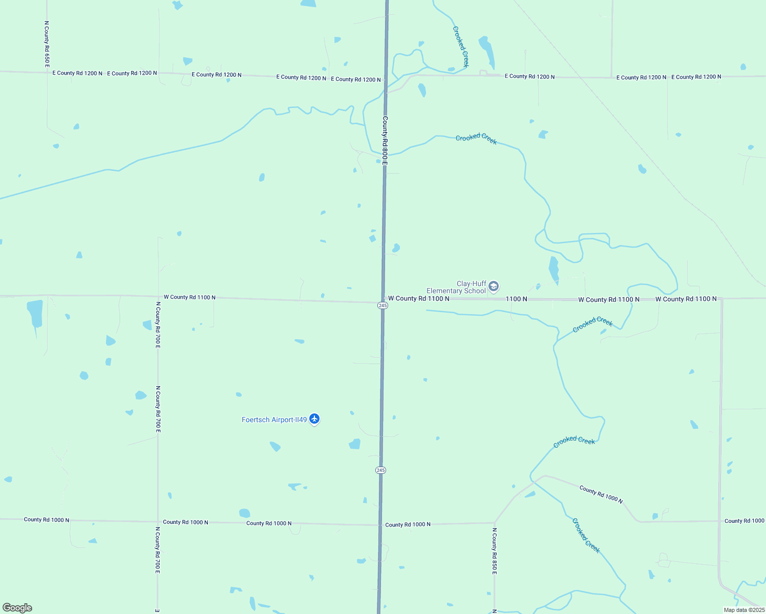 map of restaurants, bars, coffee shops, grocery stores, and more near County Road 800 East in Lamar