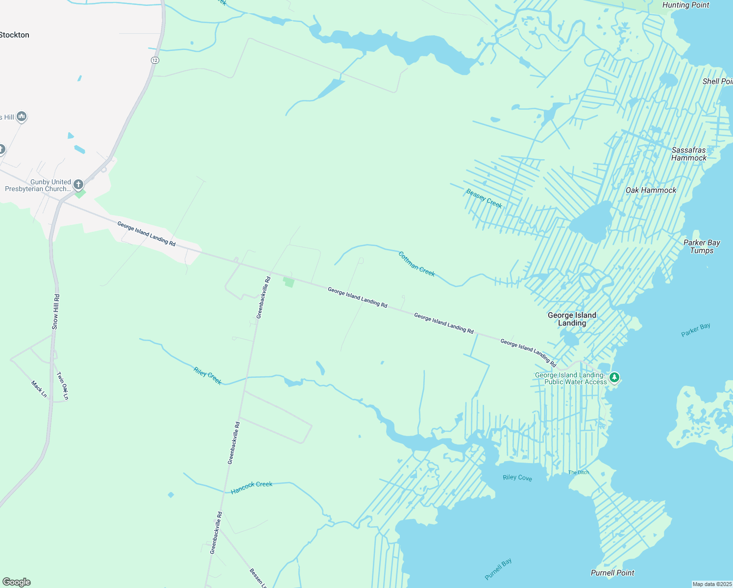 map of restaurants, bars, coffee shops, grocery stores, and more near 6245 George Island Landing Road in Stockton