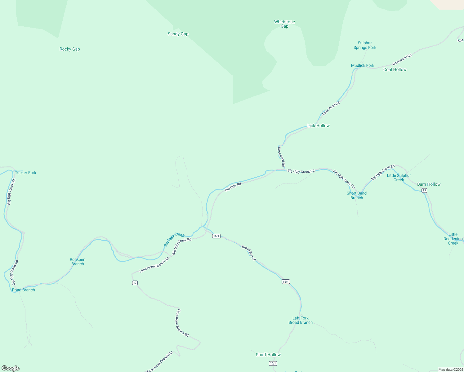 map of restaurants, bars, coffee shops, grocery stores, and more near 849 Big Ugly Road in Harts
