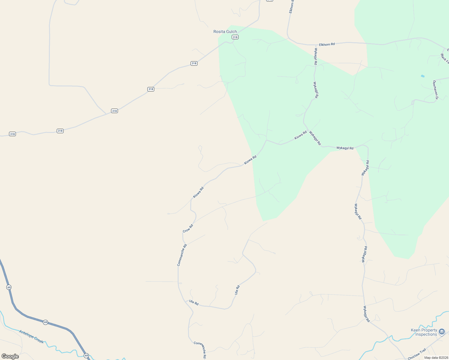 map of restaurants, bars, coffee shops, grocery stores, and more near Kiowa Road in Westcliffe
