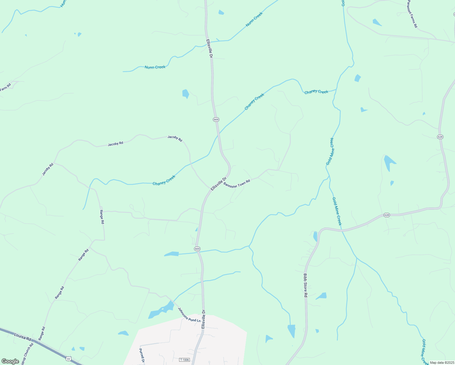 map of restaurants, bars, coffee shops, grocery stores, and more near 39 Bannister Town Rd in Louisa
