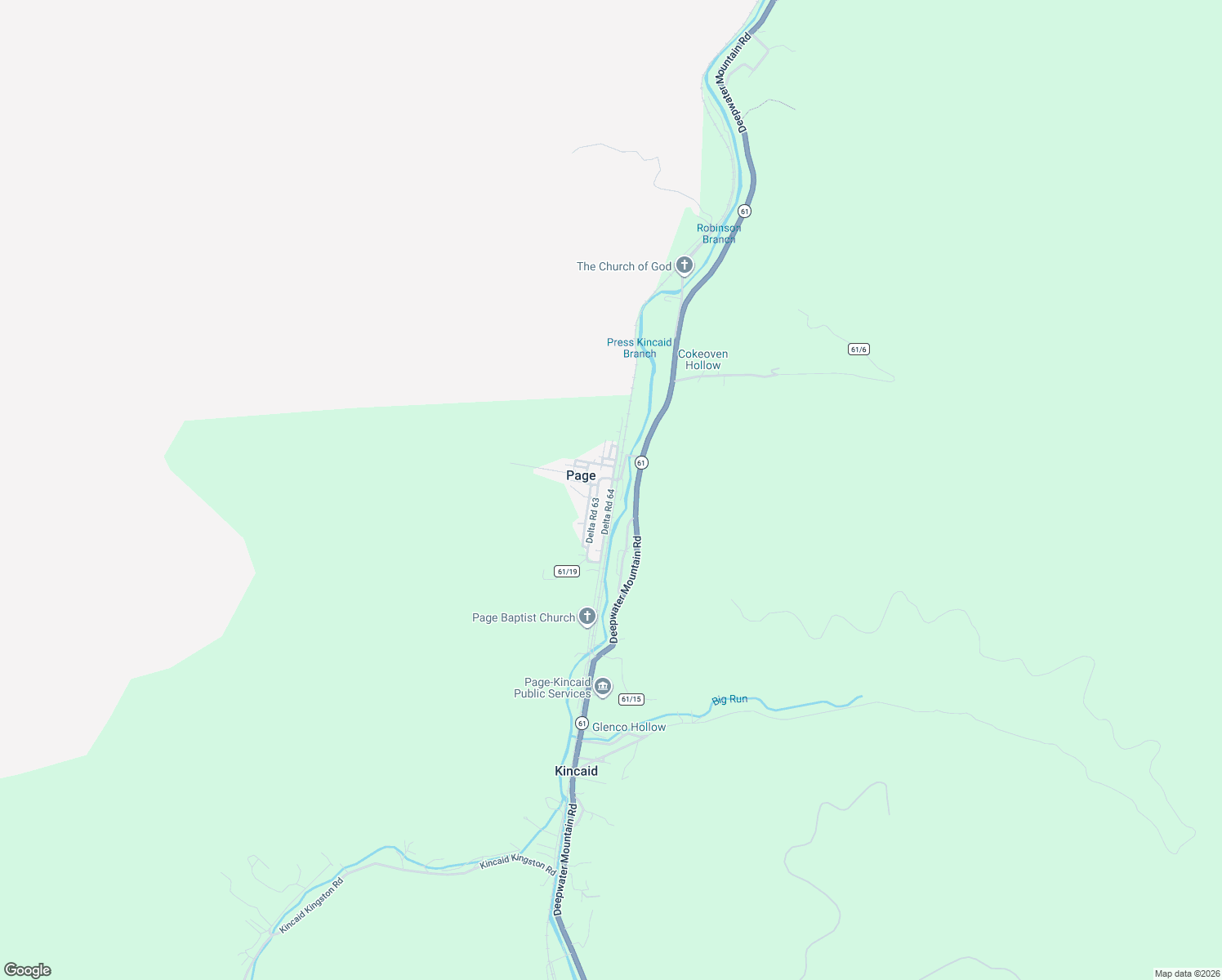 map of restaurants, bars, coffee shops, grocery stores, and more near Delta Road 64 in Page