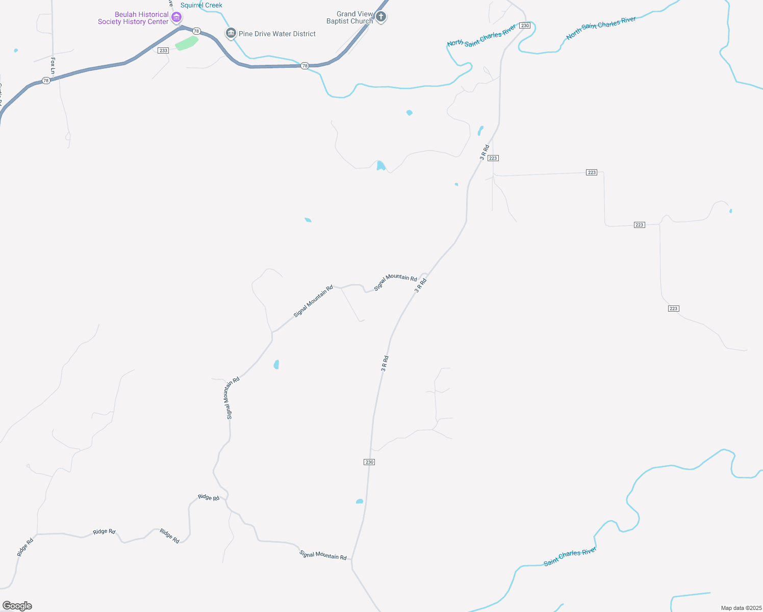 map of restaurants, bars, coffee shops, grocery stores, and more near 6430 Signal Mountain Road in Beulah Valley