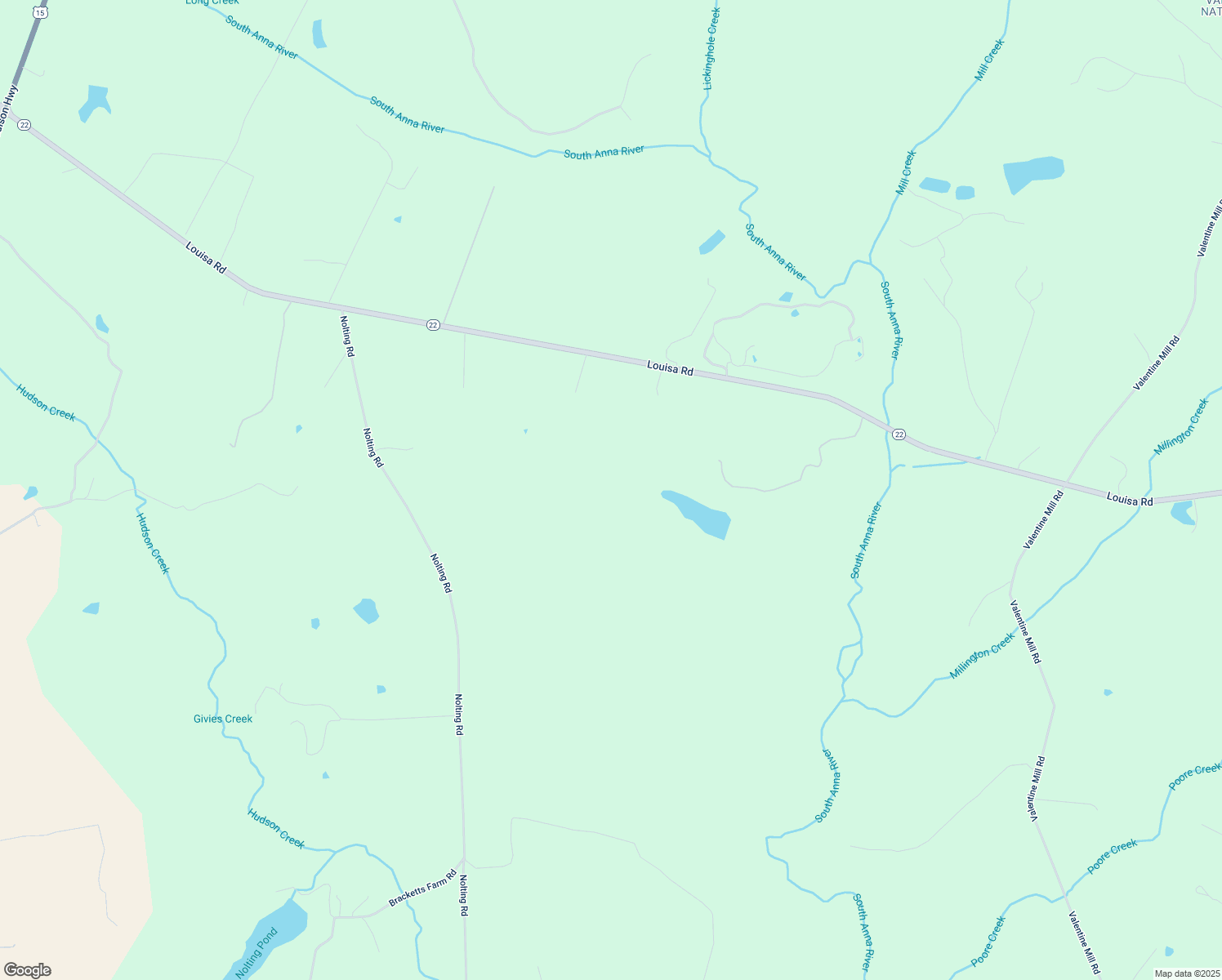 map of restaurants, bars, coffee shops, grocery stores, and more near 13124 Louisa Road in Louisa