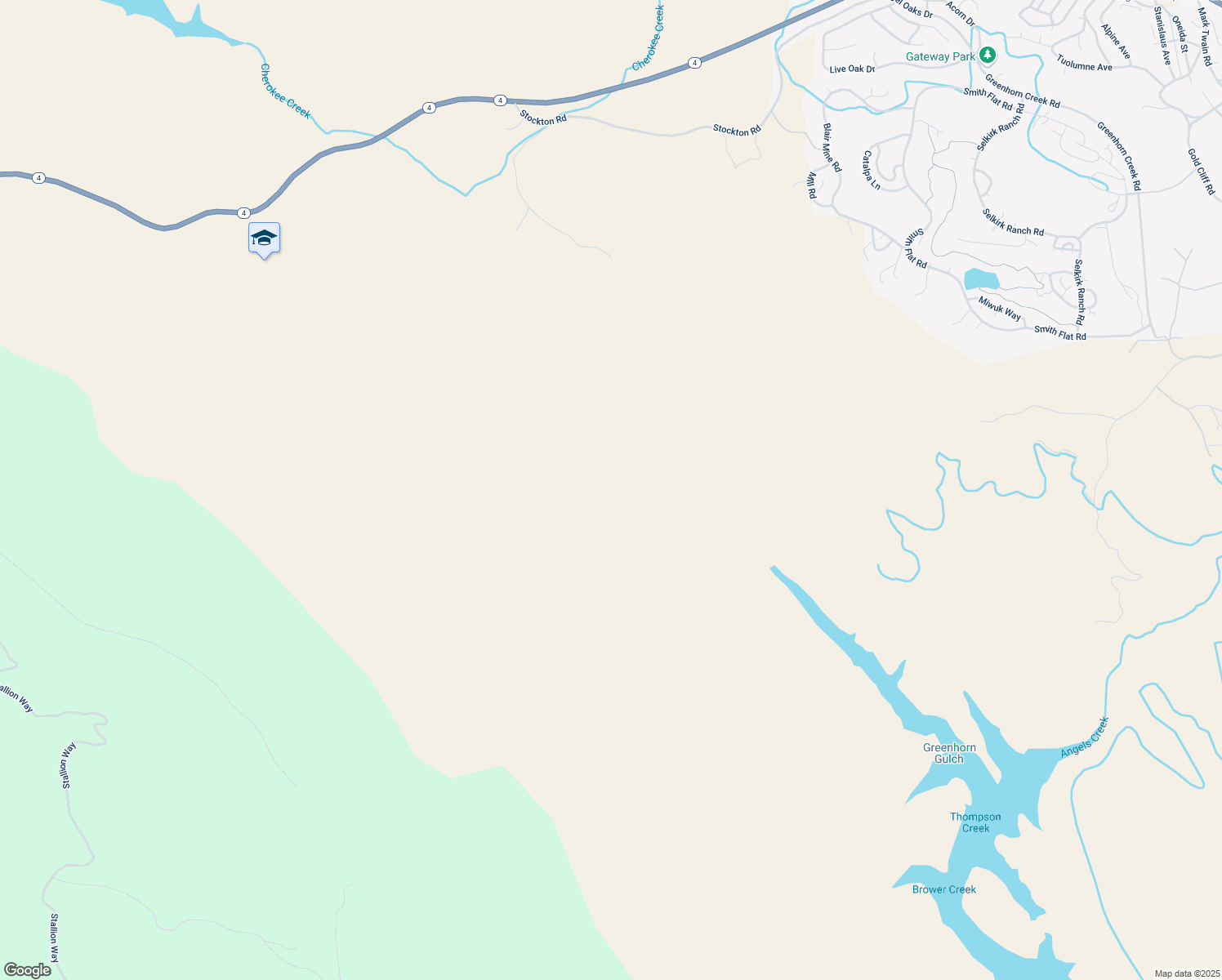 map of restaurants, bars, coffee shops, grocery stores, and more near in Angels Camp