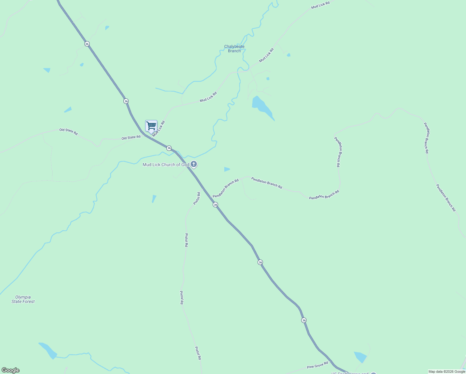 map of restaurants, bars, coffee shops, grocery stores, and more near 213 Pendleton Branch Road in Olympia