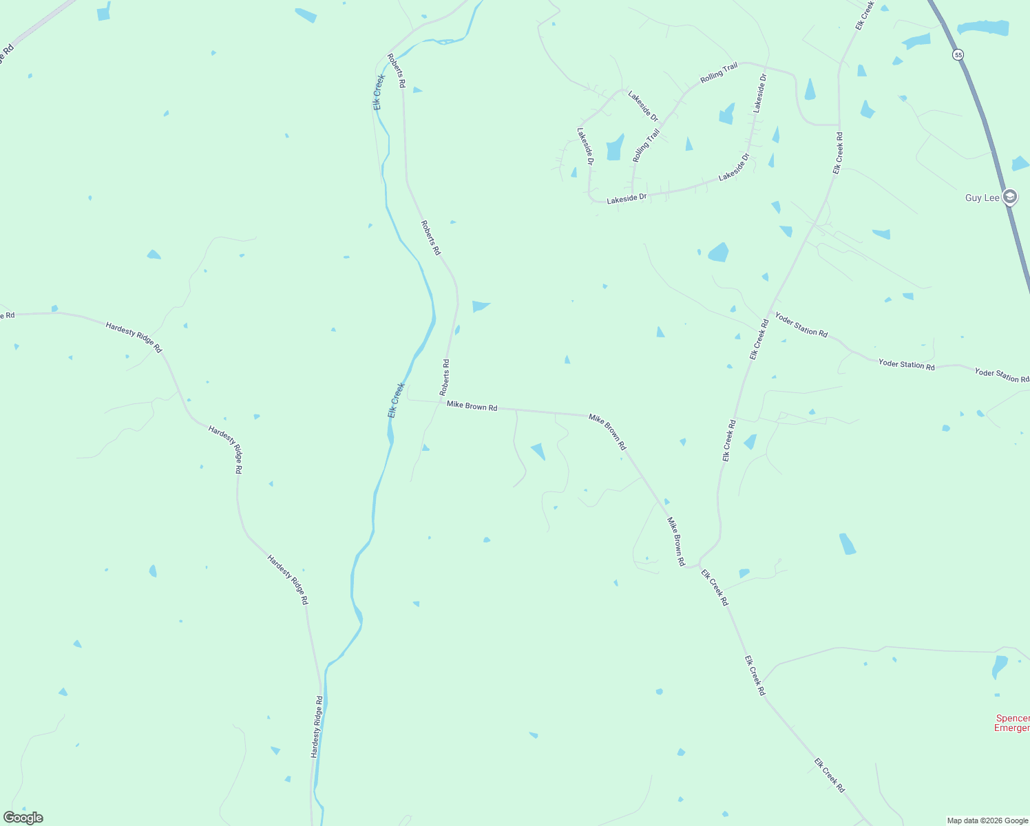 map of restaurants, bars, coffee shops, grocery stores, and more near 1093 Mike Brown Road in Taylorsville