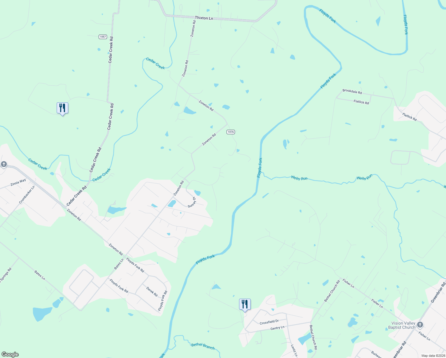 map of restaurants, bars, coffee shops, grocery stores, and more near 801 Sunray Drive in Shepherdsville