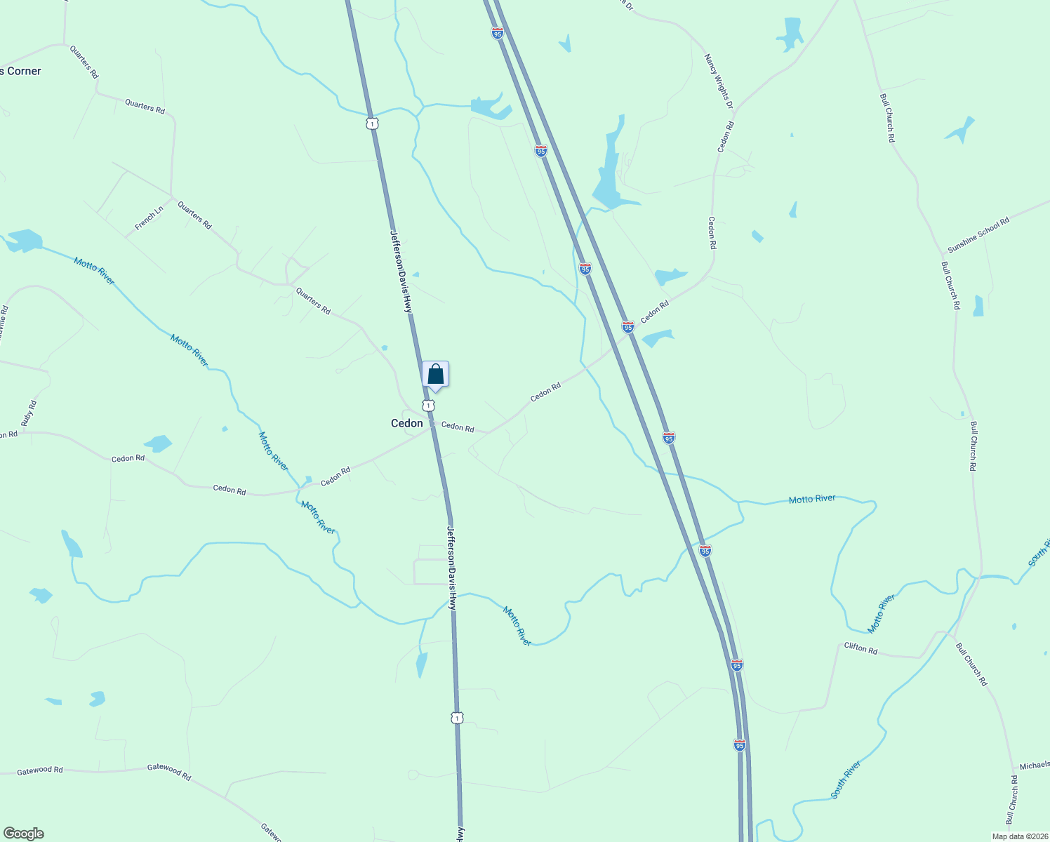 map of restaurants, bars, coffee shops, grocery stores, and more near 7528 Cedon Road in Woodford