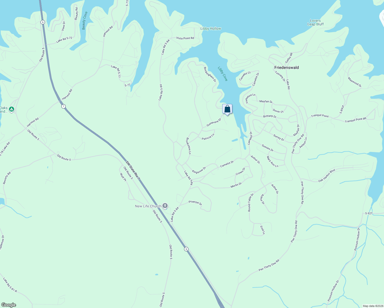 map of restaurants, bars, coffee shops, grocery stores, and more near 1-99 Kathryn Court in Camdenton