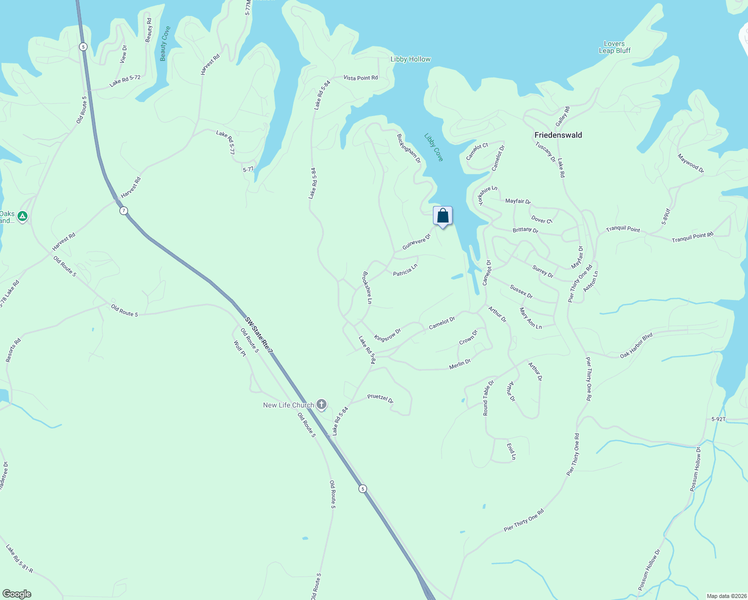 map of restaurants, bars, coffee shops, grocery stores, and more near 1-99 Kathryn Court in Camdenton