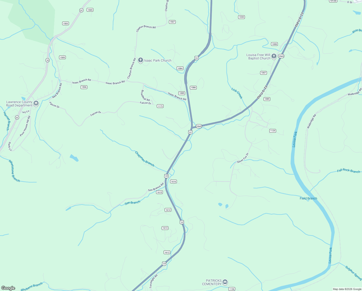 map of restaurants, bars, coffee shops, grocery stores, and more near 146 Peavine Road in Louisa