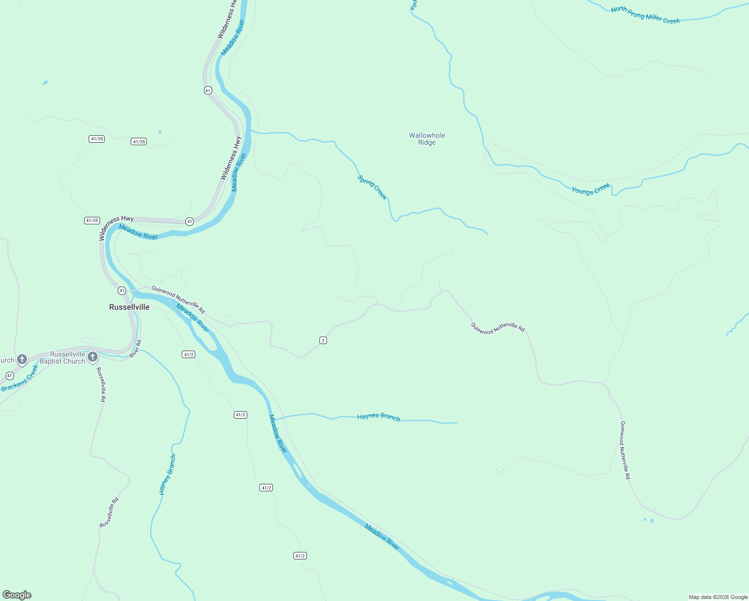 map of restaurants, bars, coffee shops, grocery stores, and more near Cemetery Hill Road in Nallen