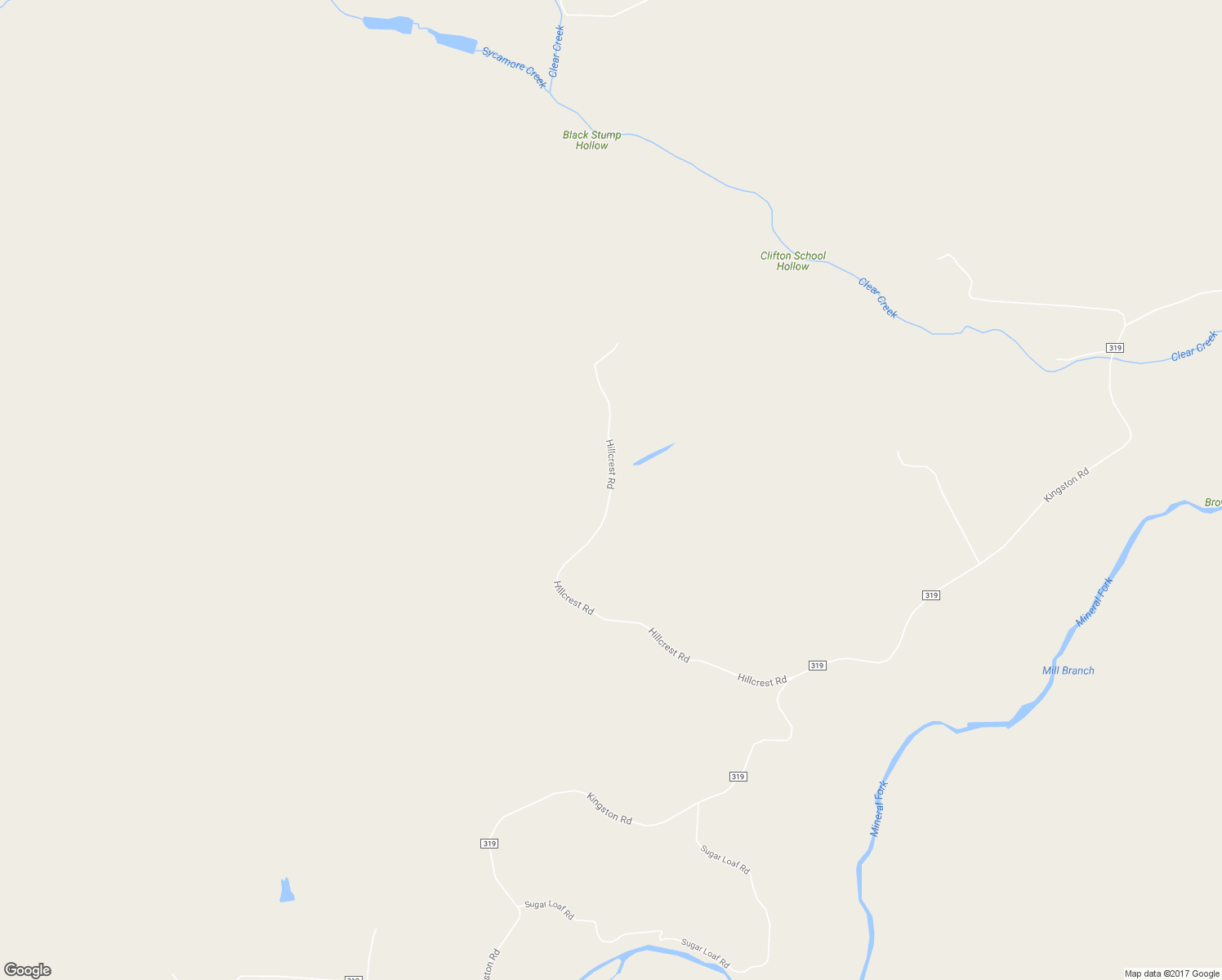 map of restaurants, bars, coffee shops, grocery stores, and more near Hillcrest Road in Potosi