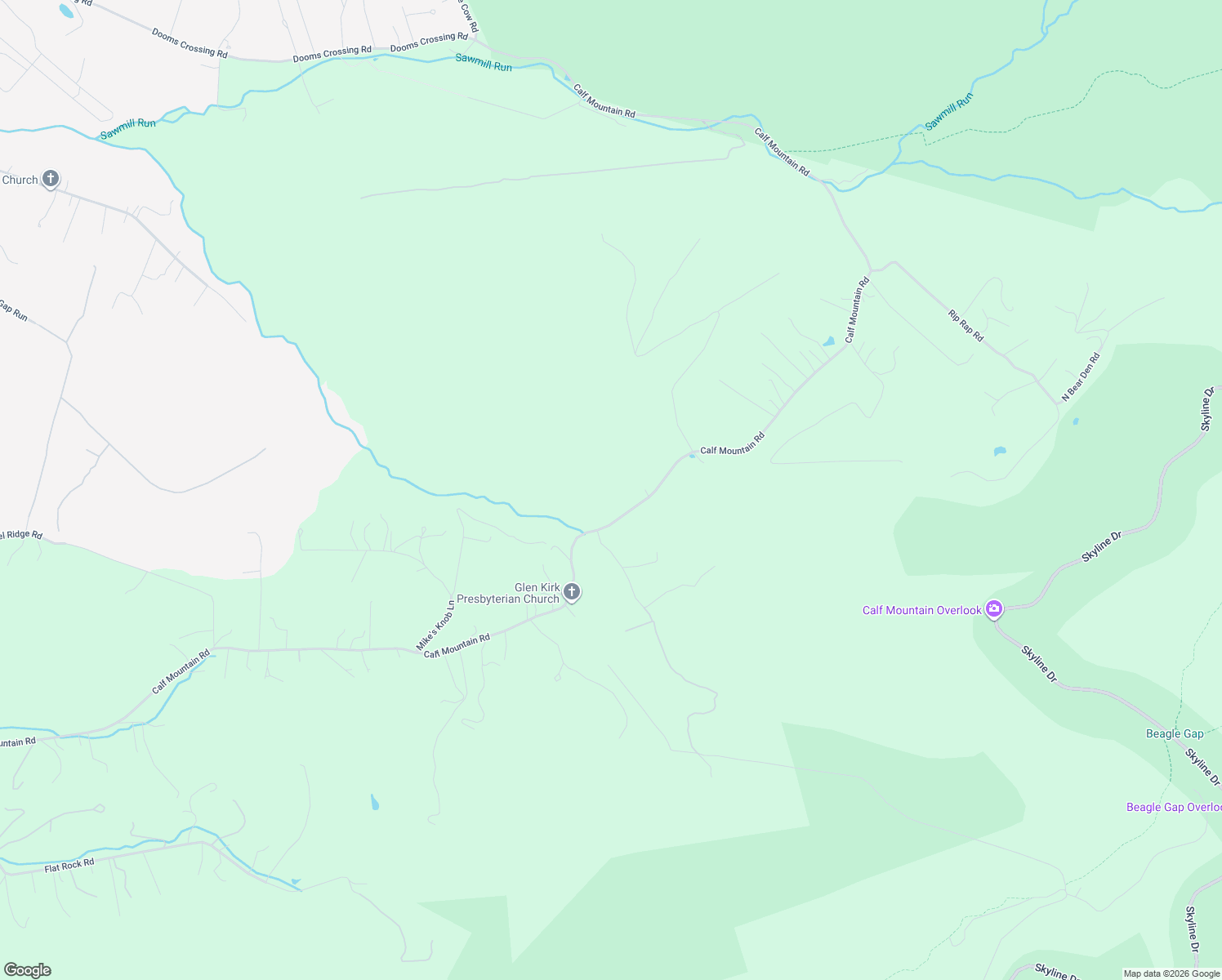map of restaurants, bars, coffee shops, grocery stores, and more near 934 Calf Mountain Road in Waynesboro