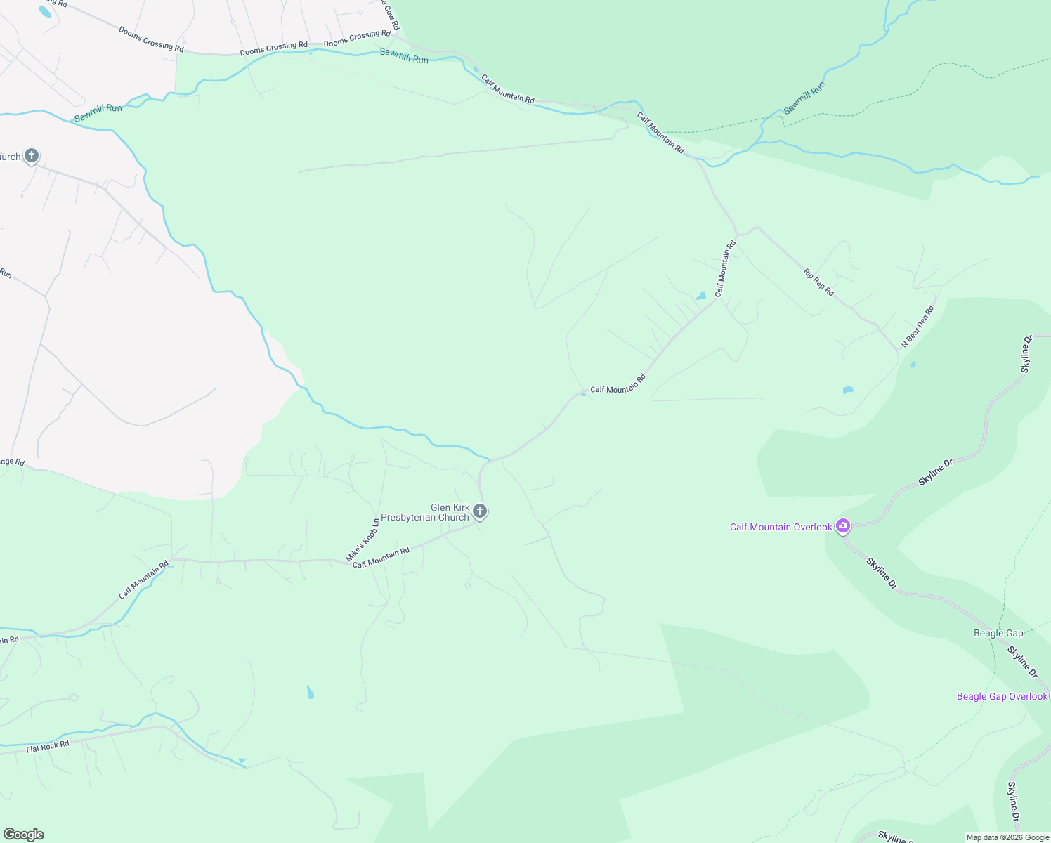 map of restaurants, bars, coffee shops, grocery stores, and more near 934 Calf Mountain Road in Waynesboro