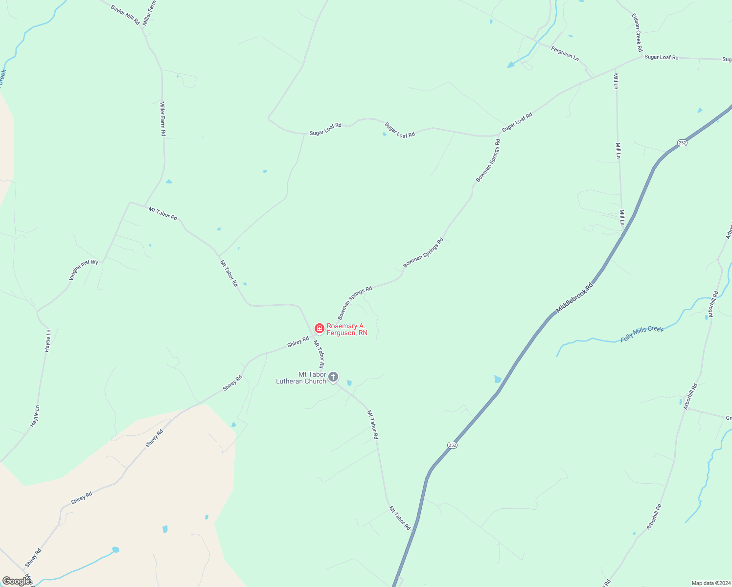 map of restaurants, bars, coffee shops, grocery stores, and more near 422 Bowman Springs Road in Staunton