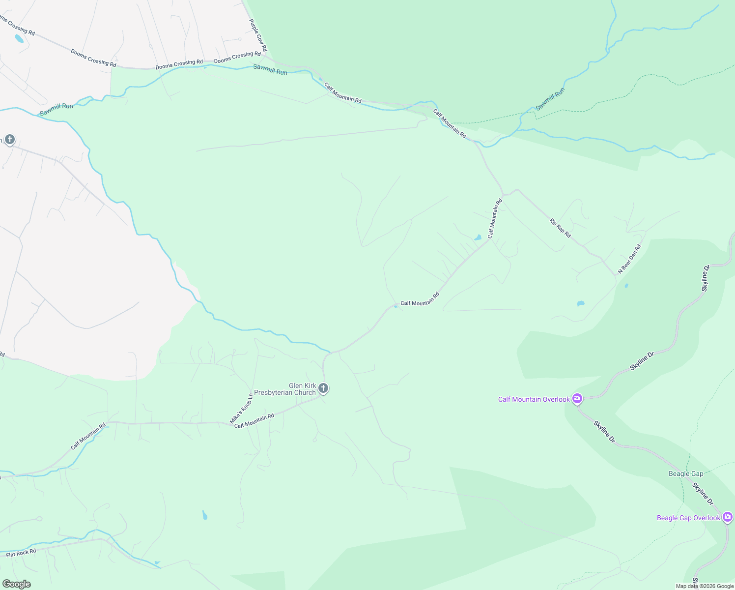 map of restaurants, bars, coffee shops, grocery stores, and more near 998 Calf Mountain Road in Waynesboro