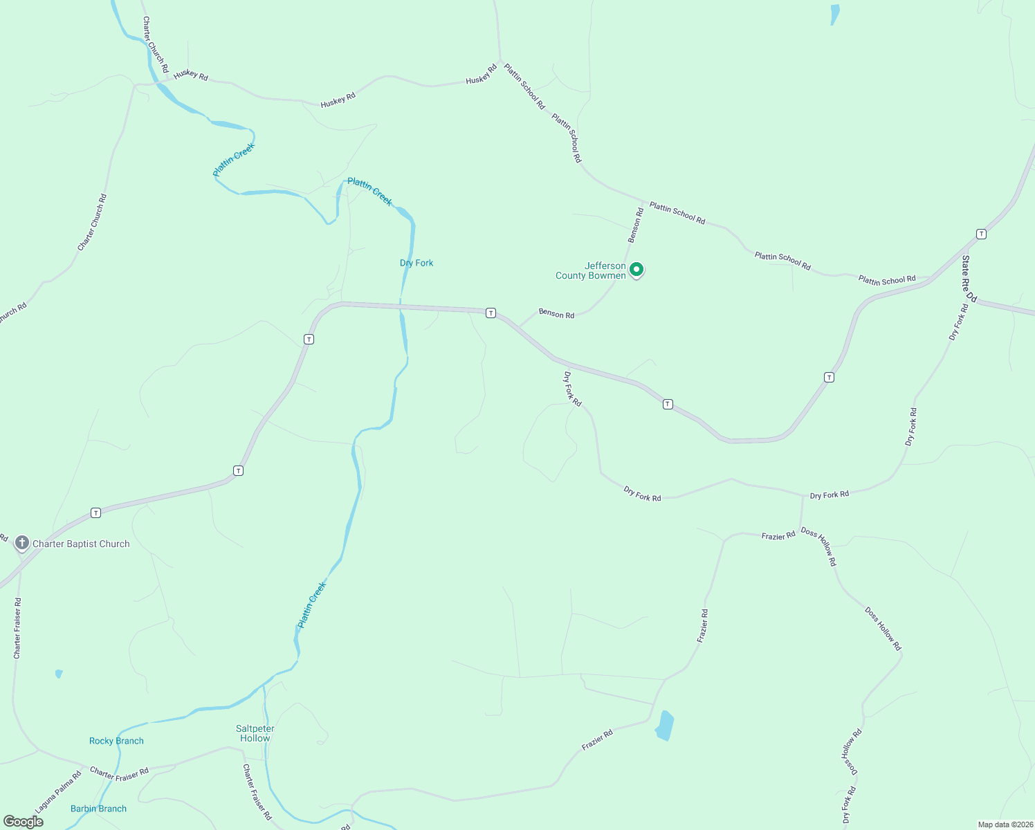 map of restaurants, bars, coffee shops, grocery stores, and more near 14560 Dry Fork Road in Festus