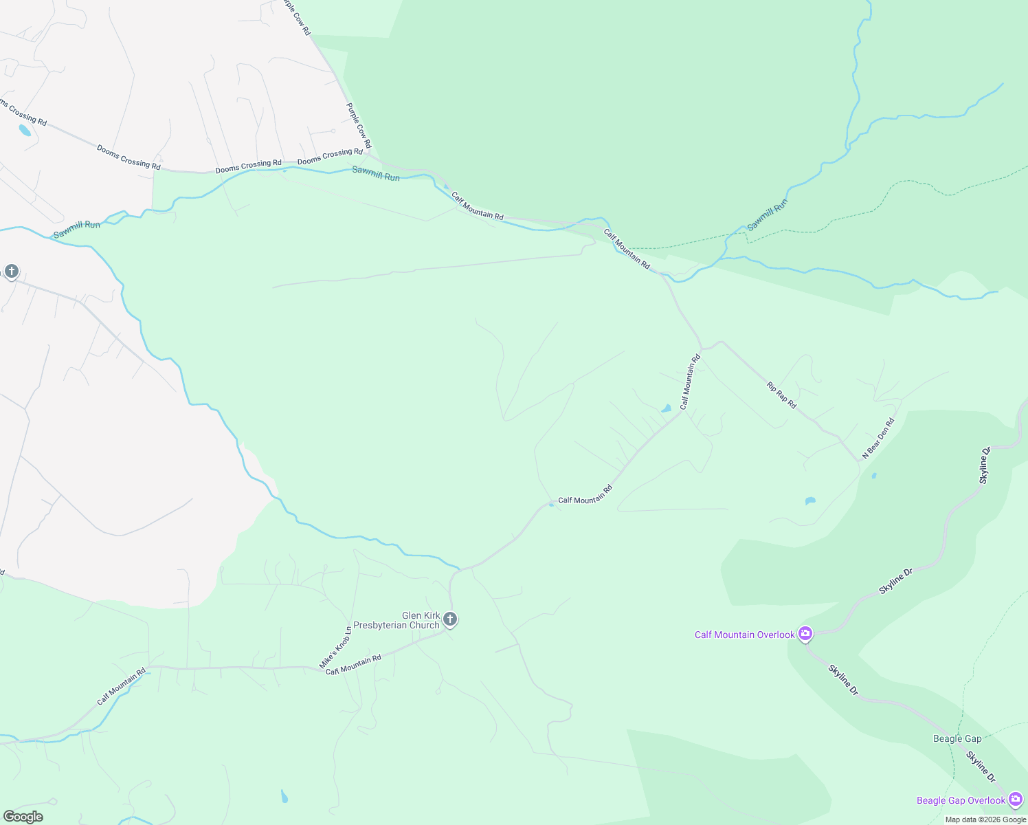 map of restaurants, bars, coffee shops, grocery stores, and more near 998 Calf Mountain Road in Waynesboro