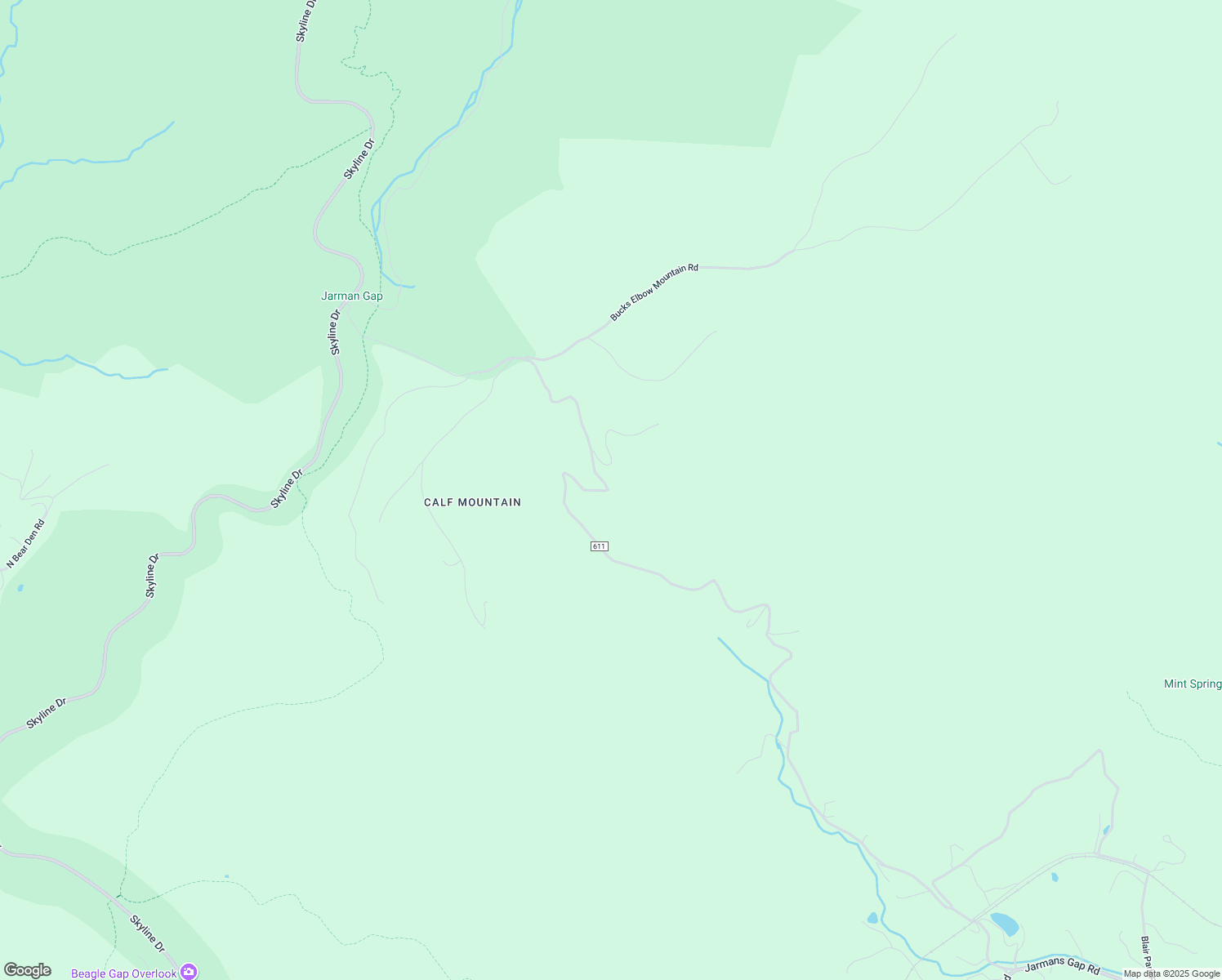 map of restaurants, bars, coffee shops, grocery stores, and more near 7672 Jarmans Gap Rd in Crozet