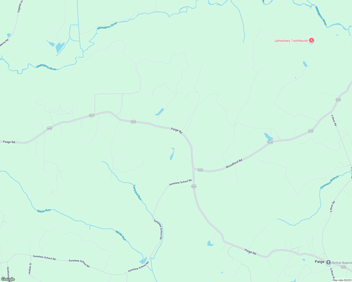 map of restaurants, bars, coffee shops, grocery stores, and more near 11354 Paige Road in Woodford